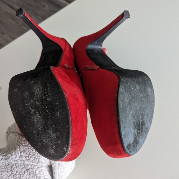 Red Zip Up Booties - Picture 6 of 7